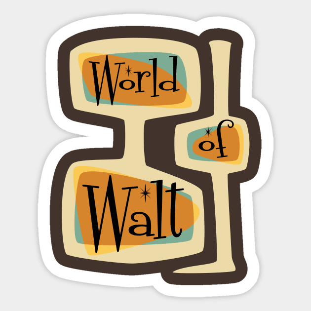 Mid-Century Modern World of Walt Sticker by World of Walt